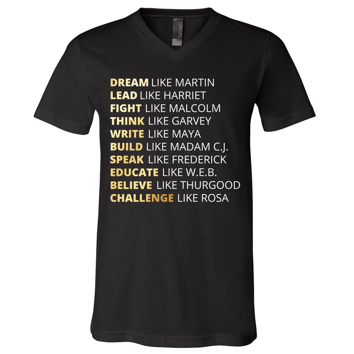 Black History Dream Like Martin V-Neck T-Shirt