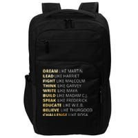 Black History Dream Like Martin Impact Tech Backpack