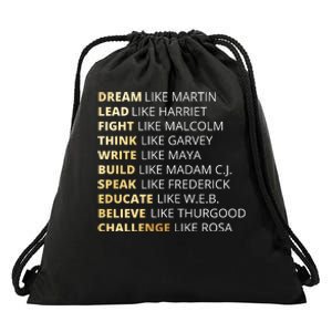 Black History Dream Like Martin Drawstring Bag