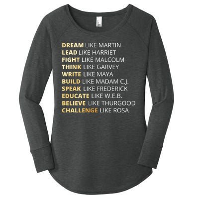 Black History Dream Like Martin Women's Perfect Tri Tunic Long Sleeve Shirt