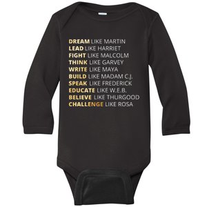 Black History Dream Like Martin Baby Long Sleeve Bodysuit