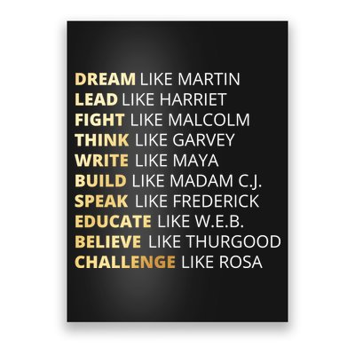 Black History Dream Like Martin Poster