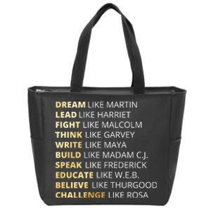 Black History Dream Like Martin Zip Tote Bag