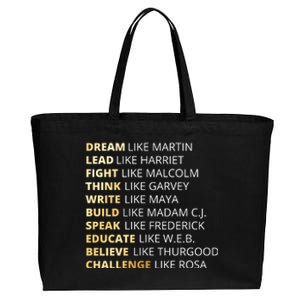 Black History Dream Like Martin Cotton Canvas Jumbo Tote