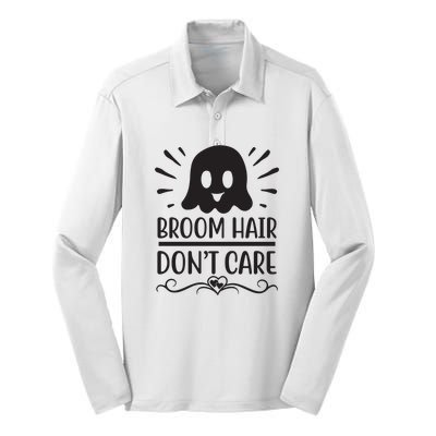 Broom Hair Dont Care Silk Touch Performance Long Sleeve Polo