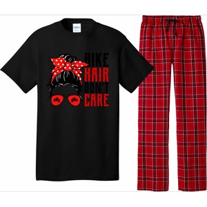 Bike Hair Don't Care Funny Biker Funny Gift Pajama Set