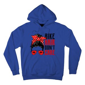 Bike Hair Don't Care Funny Biker Funny Gift Hoodie