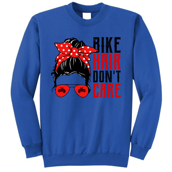 Bike Hair Don't Care Funny Biker Funny Gift Sweatshirt