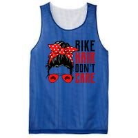 Bike Hair Don't Care Funny Biker Funny Gift Mesh Reversible Basketball Jersey Tank