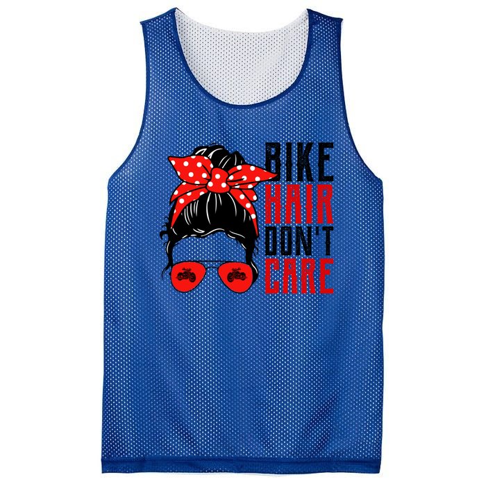 Bike Hair Don't Care Funny Biker Funny Gift Mesh Reversible Basketball Jersey Tank