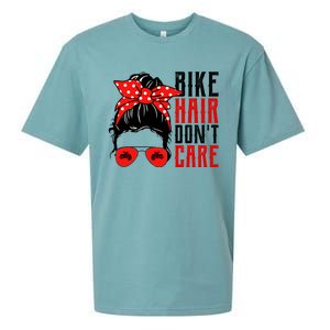 Bike Hair Don't Care Funny Biker Funny Gift Sueded Cloud Jersey T-Shirt