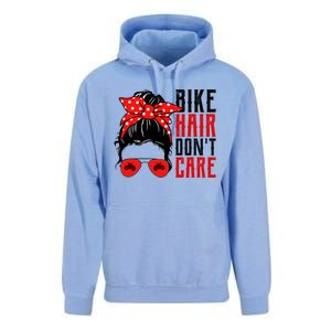 Bike Hair Don't Care Funny Biker Funny Gift Unisex Surf Hoodie