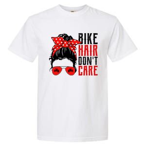 Bike Hair Don't Care Funny Biker Funny Gift Garment-Dyed Heavyweight T-Shirt