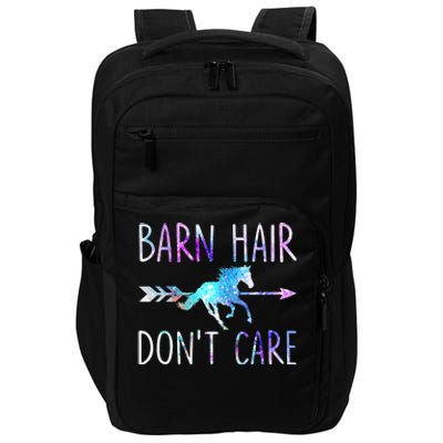 BARN HAIR DON'T CARE Love Horse Riding Equestrian Rider Impact Tech Backpack