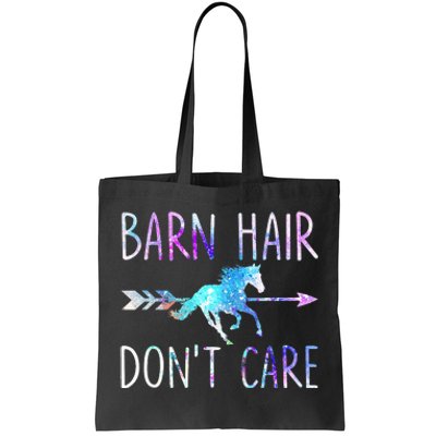 BARN HAIR DON'T CARE Love Horse Riding Equestrian Rider Tote Bag