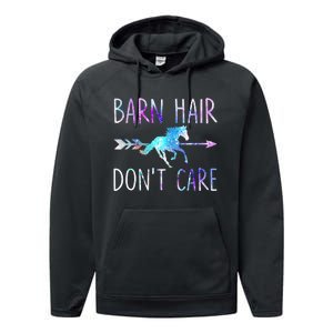 BARN HAIR DON'T CARE Love Horse Riding Performance Fleece Hoodie