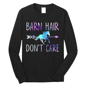 BARN HAIR DON'T CARE Love Horse Riding Long Sleeve Shirt