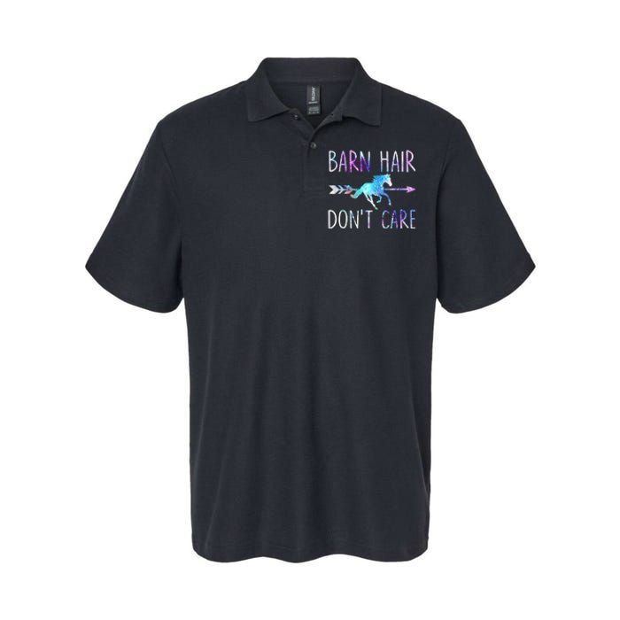 BARN HAIR DON'T CARE Love Horse Riding Softstyle Adult Sport Polo