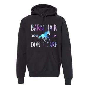 BARN HAIR DON'T CARE Love Horse Riding Premium Hoodie