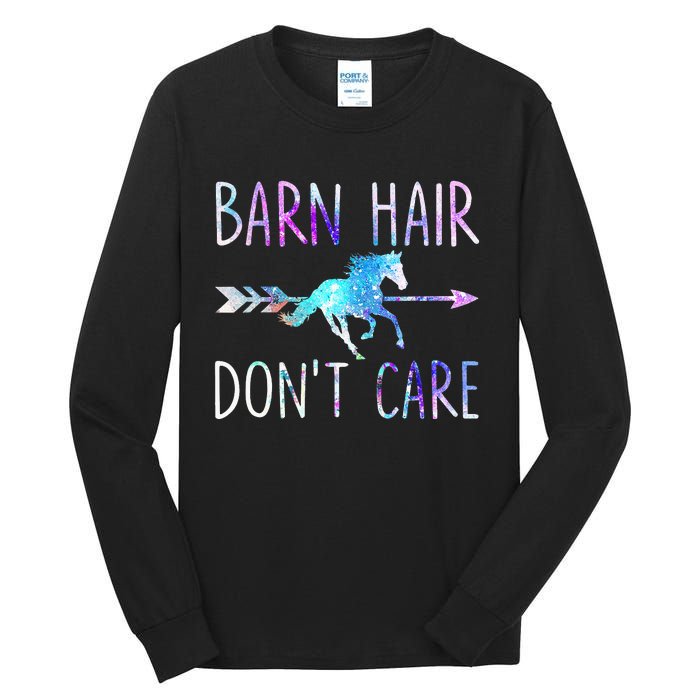 BARN HAIR DON'T CARE Love Horse Riding Tall Long Sleeve T-Shirt