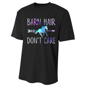 BARN HAIR DON'T CARE Love Horse Riding Performance Sprint T-Shirt