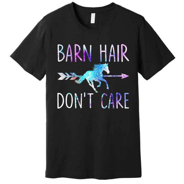 BARN HAIR DON'T CARE Love Horse Riding Premium T-Shirt