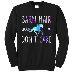 BARN HAIR DON'T CARE Love Horse Riding Tall Sweatshirt