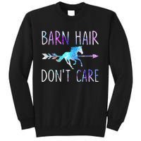 BARN HAIR DON'T CARE Love Horse Riding Tall Sweatshirt