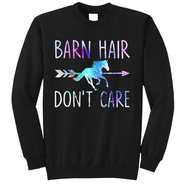 BARN HAIR DON'T CARE Love Horse Riding Tall Sweatshirt