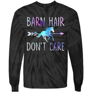 BARN HAIR DON'T CARE Love Horse Riding Tie-Dye Long Sleeve Shirt