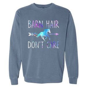 BARN HAIR DON'T CARE Love Horse Riding Garment-Dyed Sweatshirt