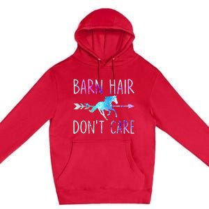 BARN HAIR DON'T CARE Love Horse Riding Premium Pullover Hoodie