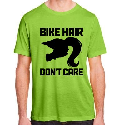 Bike Hair Don't Care Funny Motocross Mx Dirt Biker Gift Adult ChromaSoft Performance T-Shirt