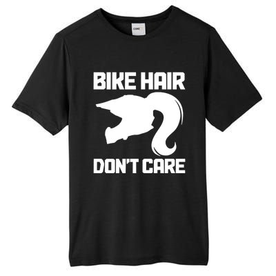 Bike Hair Don't Care Funny Motocross Mx Dirt Biker Gift Tall Fusion ChromaSoft Performance T-Shirt