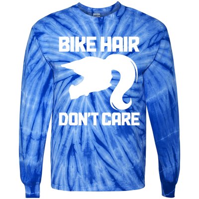 Bike Hair Don't Care Funny Motocross Mx Dirt Biker Gift Tie-Dye Long Sleeve Shirt