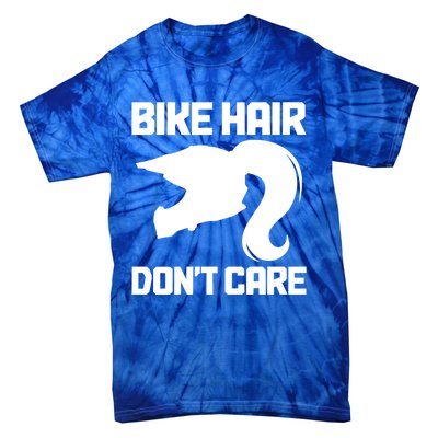 Bike Hair Don't Care Funny Motocross Mx Dirt Biker Gift Tie-Dye T-Shirt