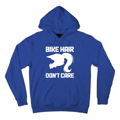 Bike Hair Don't Care Funny Motocross Mx Dirt Biker Gift Tall Hoodie