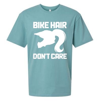 Bike Hair Don't Care Funny Motocross Mx Dirt Biker Gift Sueded Cloud Jersey T-Shirt