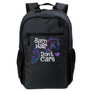 Barn Hair Don't Care Funny Horse Equestrian Riding Graphic Great Gift Daily Commute Backpack