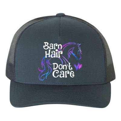 Barn Hair Don't Care Funny Horse Equestrian Riding Graphic Great Gift Yupoong Adult 5-Panel Trucker Hat