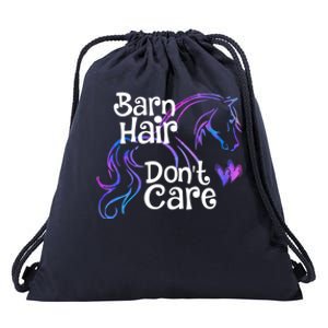 Barn Hair Don't Care Funny Horse Equestrian Riding Graphic Great Gift Drawstring Bag