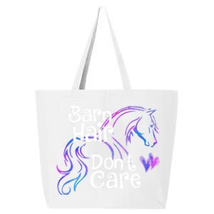 Barn Hair Don't Care Funny Horse Equestrian Riding Graphic Great Gift 25L Jumbo Tote