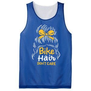 Bike Hair Don't Care Funny Motorcycle Biker Life Messy Plait Gift Mesh Reversible Basketball Jersey Tank