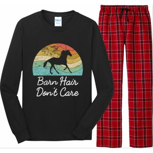 Barn Hair Dont Care Horse Rider Riding Racing Equestrian Run Meaningful Gift Long Sleeve Pajama Set