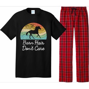 Barn Hair Dont Care Horse Rider Riding Racing Equestrian Run Meaningful Gift Pajama Set