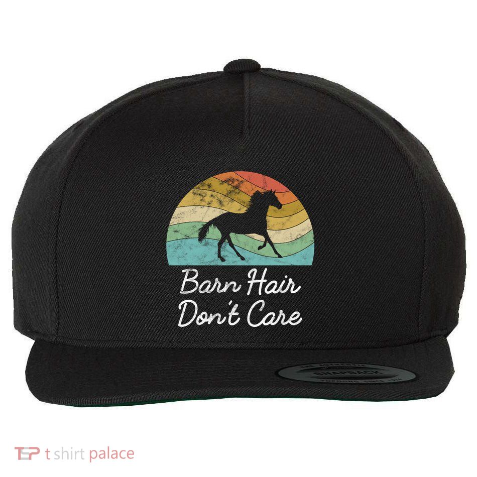 Barn Hair Dont Care Horse Rider Riding Racing Equestrian Run Meaningful Gift Wool Snapback Cap
