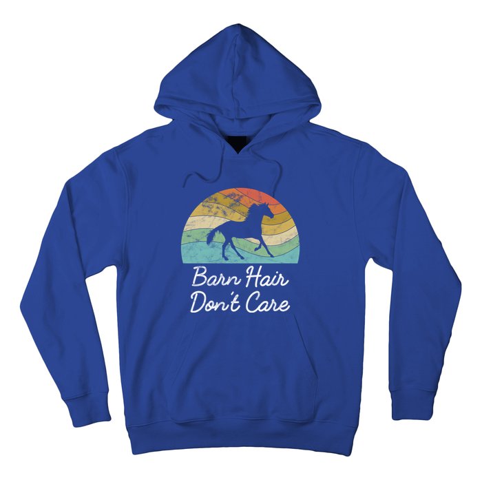 Barn Hair Dont Care Horse Rider Riding Racing Equestrian Run Meaningful Gift Hoodie