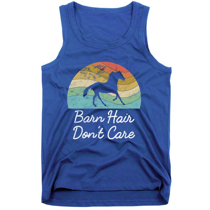 Barn Hair Dont Care Horse Rider Riding Racing Equestrian Run Meaningful Gift Tank Top