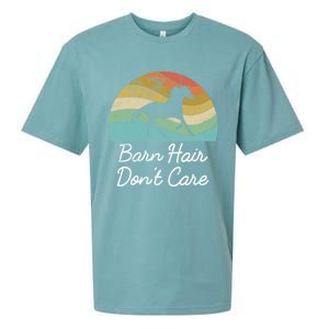 Barn Hair Dont Care Horse Rider Riding Racing Equestrian Run Meaningful Gift Sueded Cloud Jersey T-Shirt