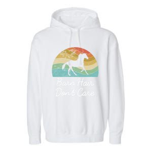 Barn Hair Dont Care Horse Rider Riding Racing Equestrian Run Meaningful Gift Garment-Dyed Fleece Hoodie